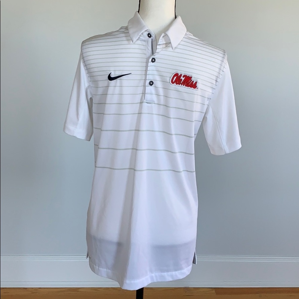 Ole Miss Nike white game day polo pullover